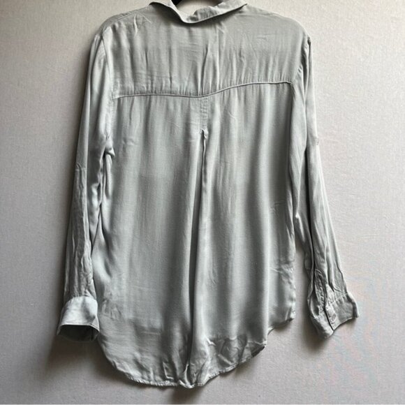 Bella Dahl pull over 1/2 button long sleeve shirt tail shirt Sz S - Picture 3 of 9